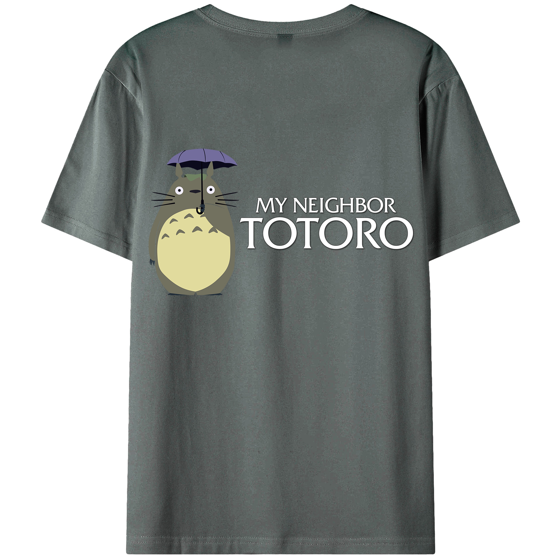 （画像用） となりのトトロ 草壁メイ 草壁サツキ My Neighbor Totoro Satsuki Kusakabe Mei Kusakabe 綿100％ メンズ半袖Tシャツ（バックプリント） 通気性